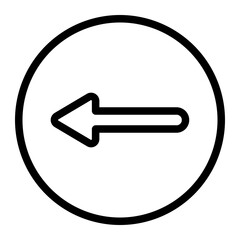 left arrow line icon