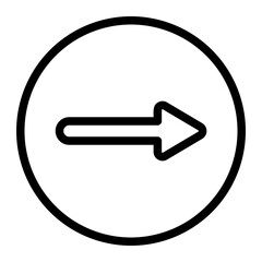 right arrow line icon