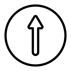 up arrow line icon