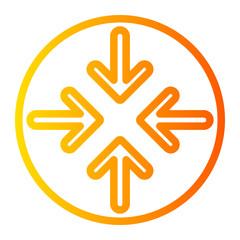 Obraz premium minimize gradient icon