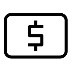Fototapeta premium cash line icon