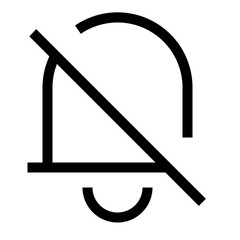 Bell off line icon