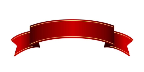 Ribbon banner vector illustration ( text space ) | red	
 (png , no background )
