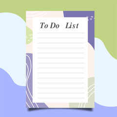 To do list tamplate vector handrawn