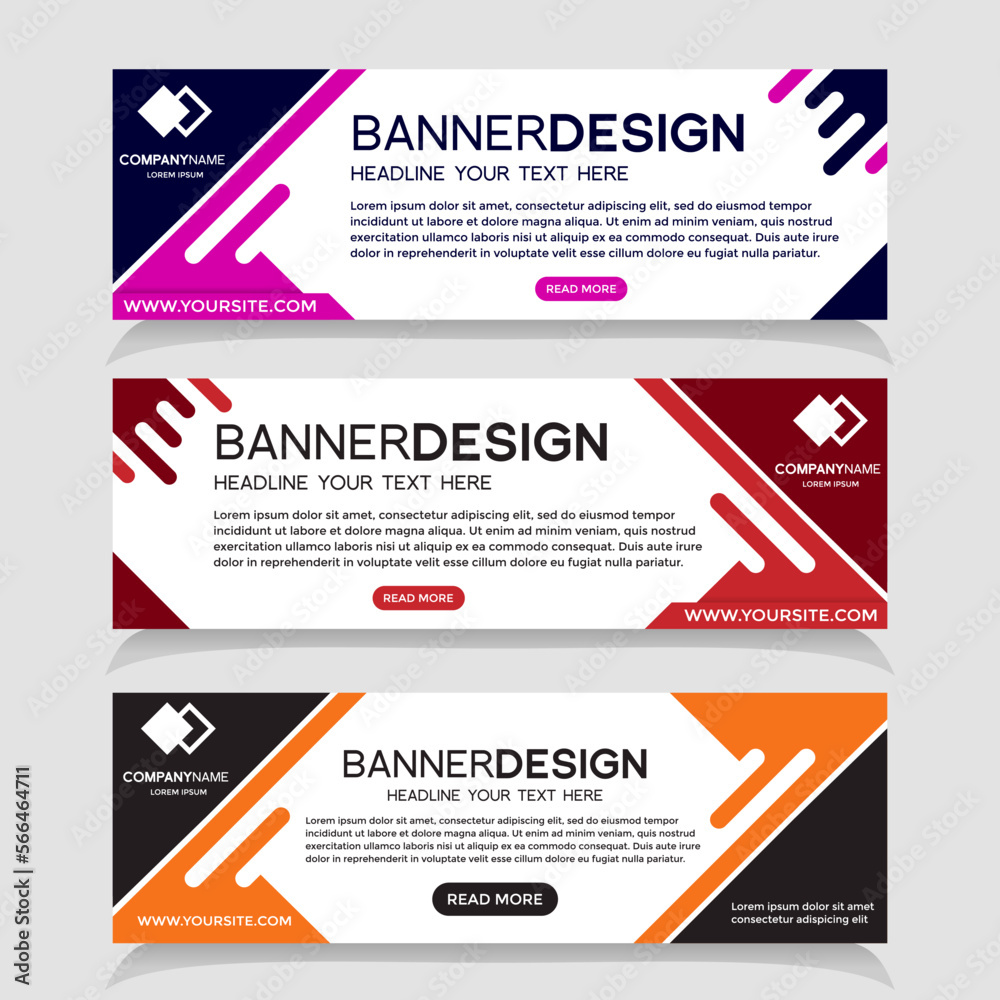 Wall mural abstract web banner design background or header templates
