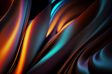 closeup view of a dark black matte cloth with gradient, concept art abstract design.