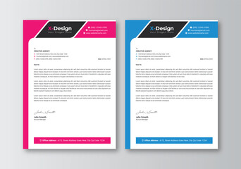 Fototapeta premium Minimalist concept business style letterhead template design