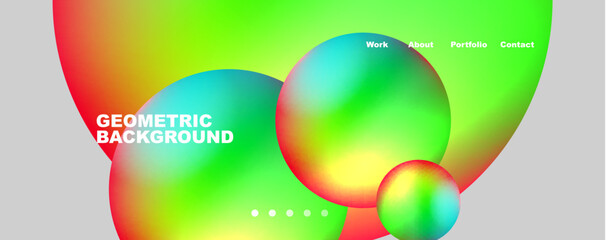 Round shapes and circles geometric abstract background. Vector Illustration For Wallpaper, Banner, Background, Card, Book Illustration, landing page