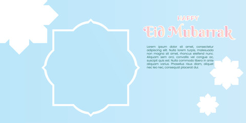 BACKGROUND EID WITH BLUE PASTEL COLORS