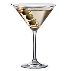 martini on a transparent background, png file - obrazy, fototapety, plakaty