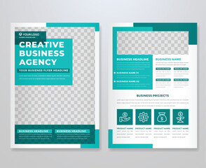 set of business flyer template with minimalist layout and modern style use for promotion kit and product publication
