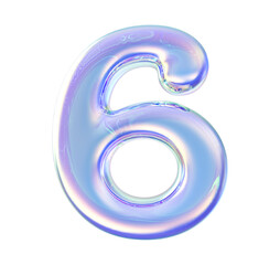 3D Number 6 Generative AI