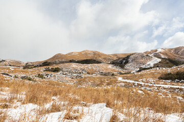 雪の北九州国定公園平尾台