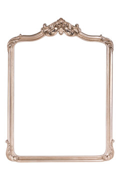 mirror figure with fancy carving white paint gold background
