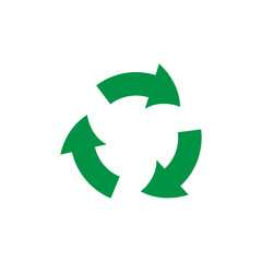 Recycled signs illustration isolated on white background.