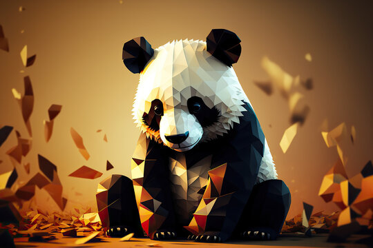 Panda, Polygonal graphics, Generative AI