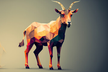 Goat, Polygonal graphics, Generative AI