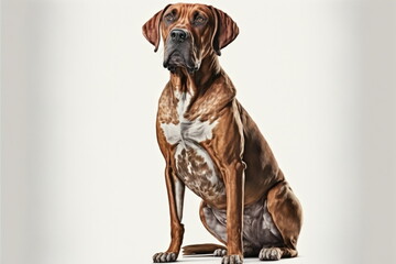 dog on white background, full body with free space, Made by AI,Artificial intelligence