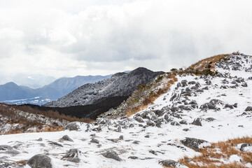 雪の北九州国定公園平尾台