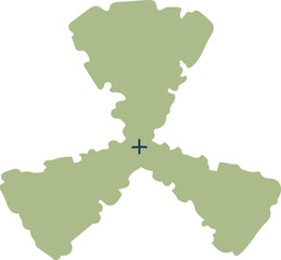 Abstract tree top view illustration.