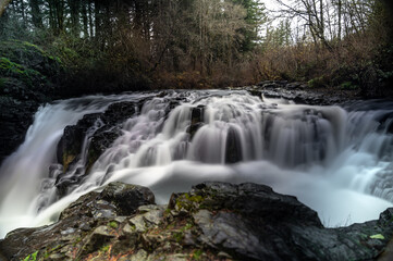 waterfall in the mountains