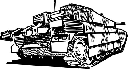 vector illustration of the tank