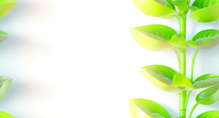 Close up of an ivy vine isolated on a white background tileable pattern generative ai photo