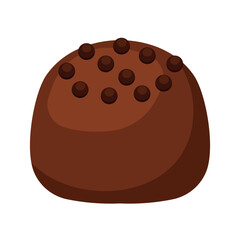 Chocolate Bonbon Candy with Choco Ball Icon Animated Vector Illustration