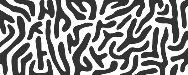 Abstract animal skin liquid shape elements background design vector. Creative black style art template.