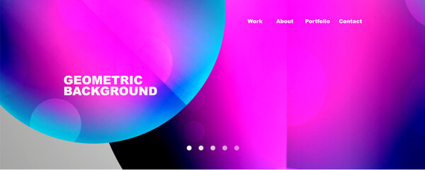 Circle, flowing shape composition geometric abstract background. Vector Illustration For Wallpaper, Banner, Background, Card, Book Illustration, landing page