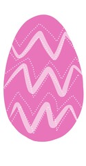 Easter egg with ribbon Easter egg with pattern