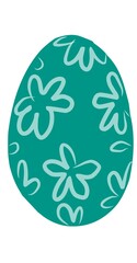 Easter egg with ribbon Easter egg with pattern