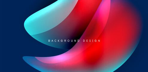 Fluid color liquid 3d elements abstract background
