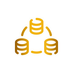 data network gradient icon