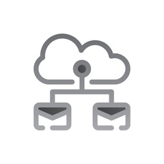 cloud computing two tone gradient icon