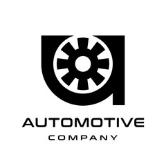 U Letter tire vector logo template. This font suitable for automotive business.