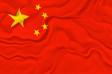 National flag of the People's Republic of China.  Background  with flag of the People's Republic of China.