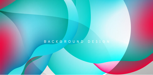Abstract background fluid bubbles and wave elements. Template for covers, templates, flyers, placards, brochures, banners