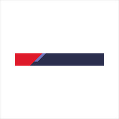 Blue and Red Flat Lower Third