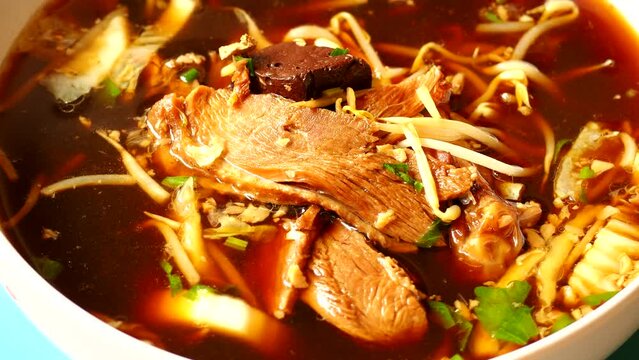 Thai Stewed duck Soup or Kao Lao Ped,  Thai street food.