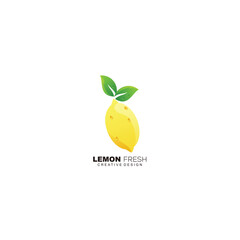 lemon fresh fruit design gradient color