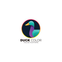 duck symbol colorful design graphic illustration