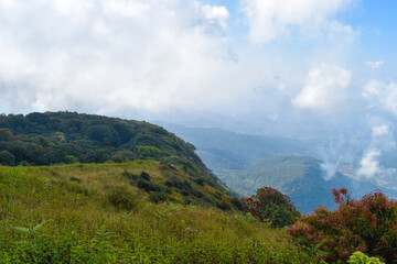 Top of the Doi Inthanon mountain of the Chiang Mai, Thailand