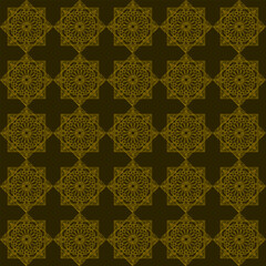 Brown Color Islamic Geometry. Islamic Mosaic Pattern. Vector Illustration Graphic Design.