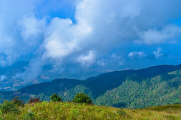 Top of the Doi Inthanon mountain of the Chiang Mai, Thailand