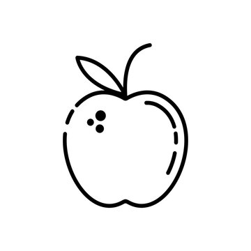 apple line art icon logos set vector image