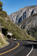 Curvy street in Yosemite NP
