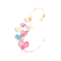 14th February, Valentine's Alphabet Letter Design
