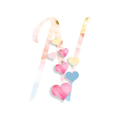 14th February, Valentine's Alphabet Letter Design