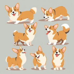 Welsh Corgi Collection Of Emotions